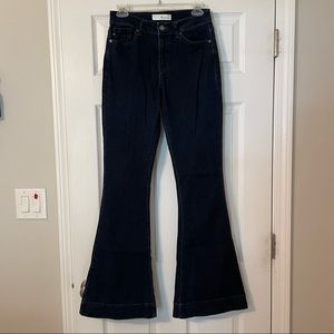 Dark wash Kancan flare high rise jean 27